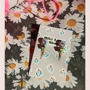 Blue Lace Tassel Earrings